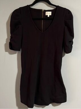 Anthropologie Deletta Black V neck Tunic Top